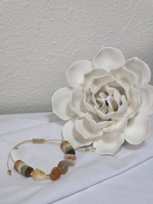 FLOWERED HEART BRACELET